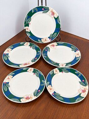 Citation Savannah Grove Grand Flora Salad Plates Set of 5 7 5/8 in